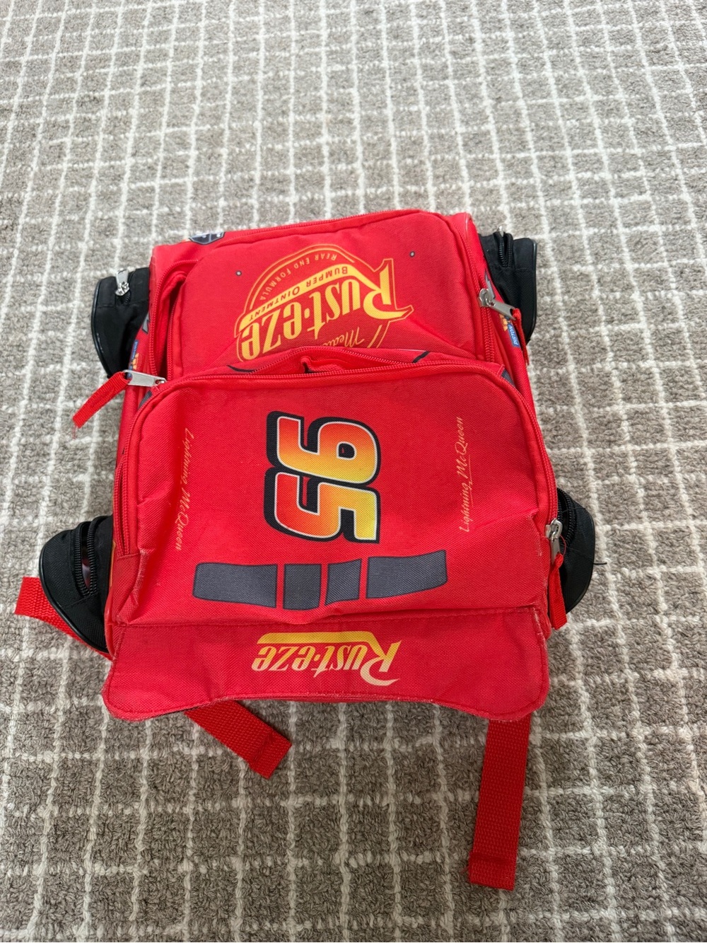Disney Red '95' Lightning McQueen Kids Backpack